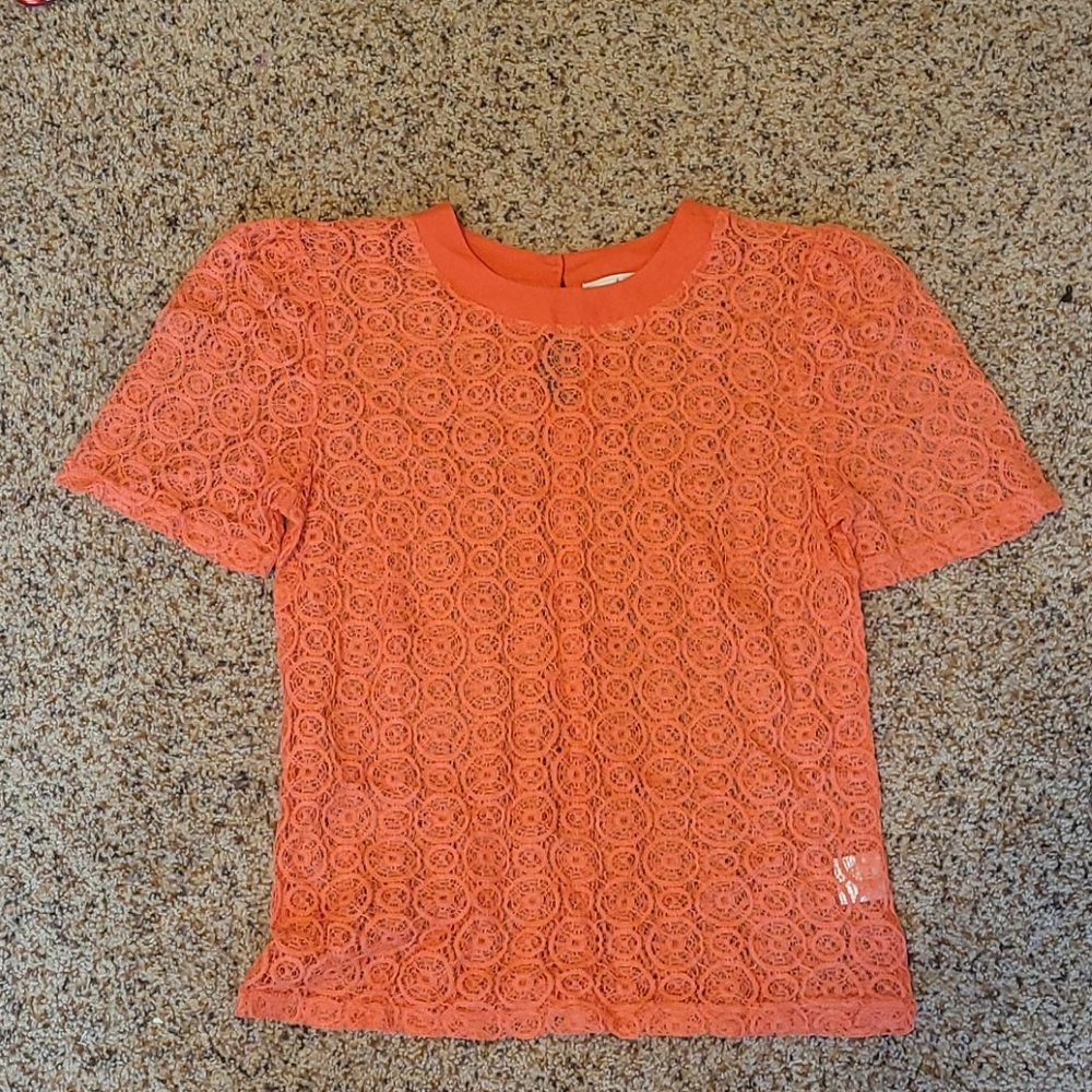 Orange Sunset Lace Top